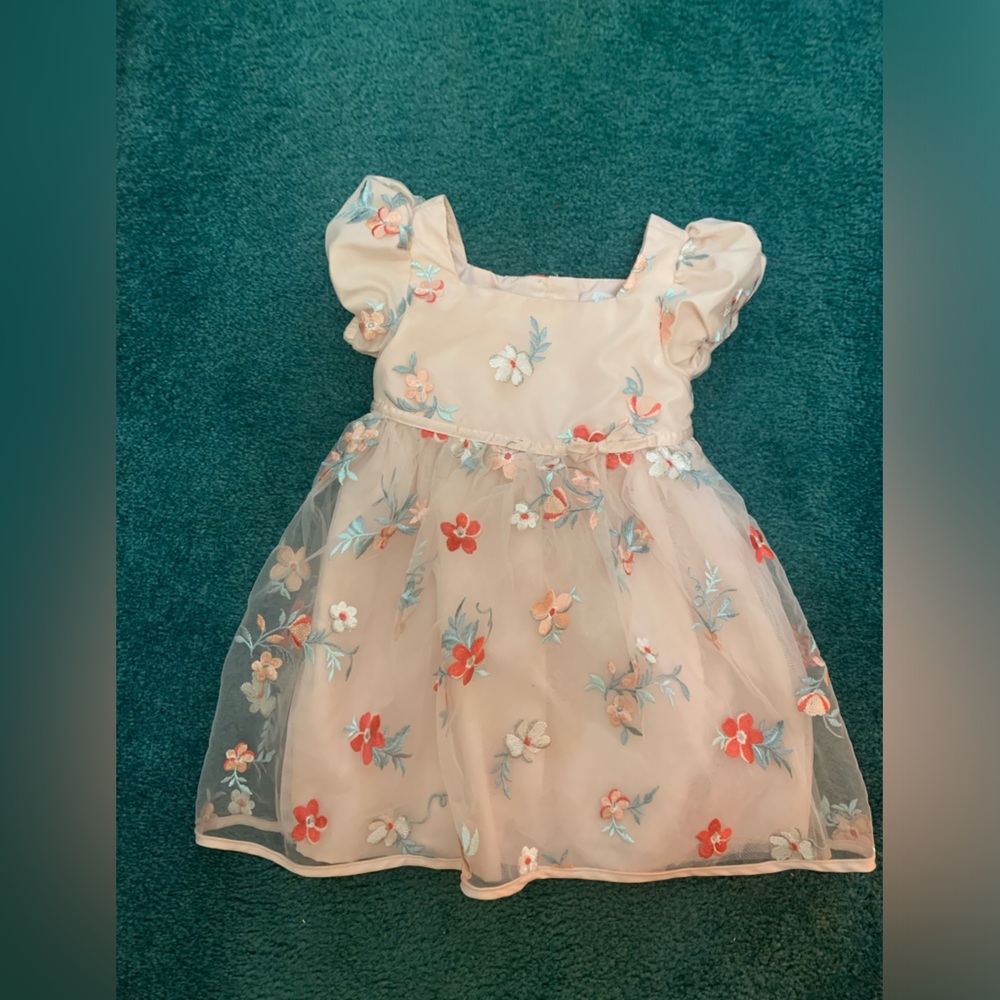 Embroidered organza dress